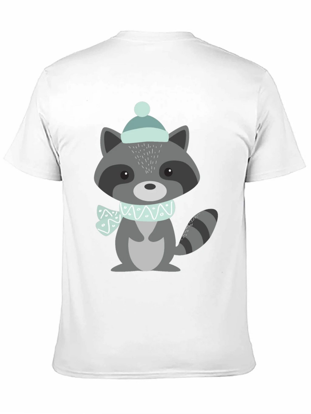 Cute Raccoon Winter Hat Graphic Tee