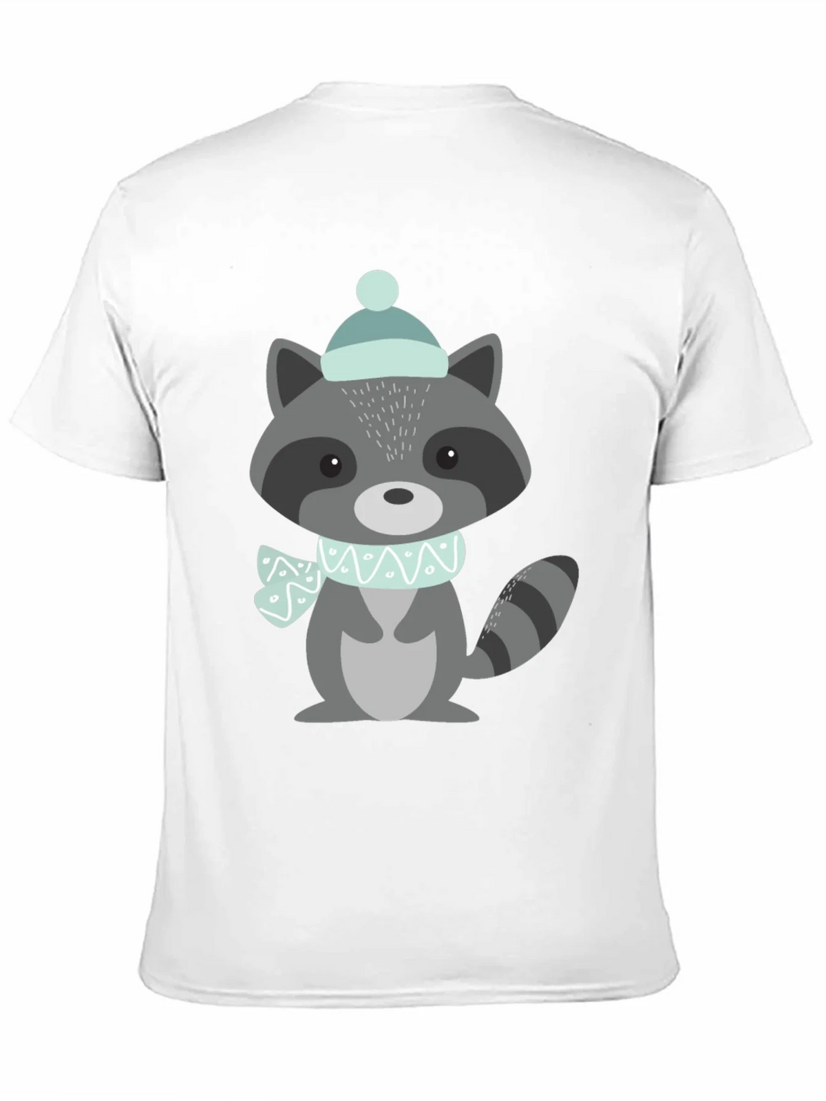 Cute Raccoon Winter Hat Graphic Tee