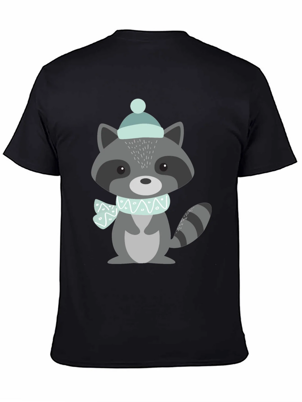 Cute Raccoon Winter Hat Graphic Tee