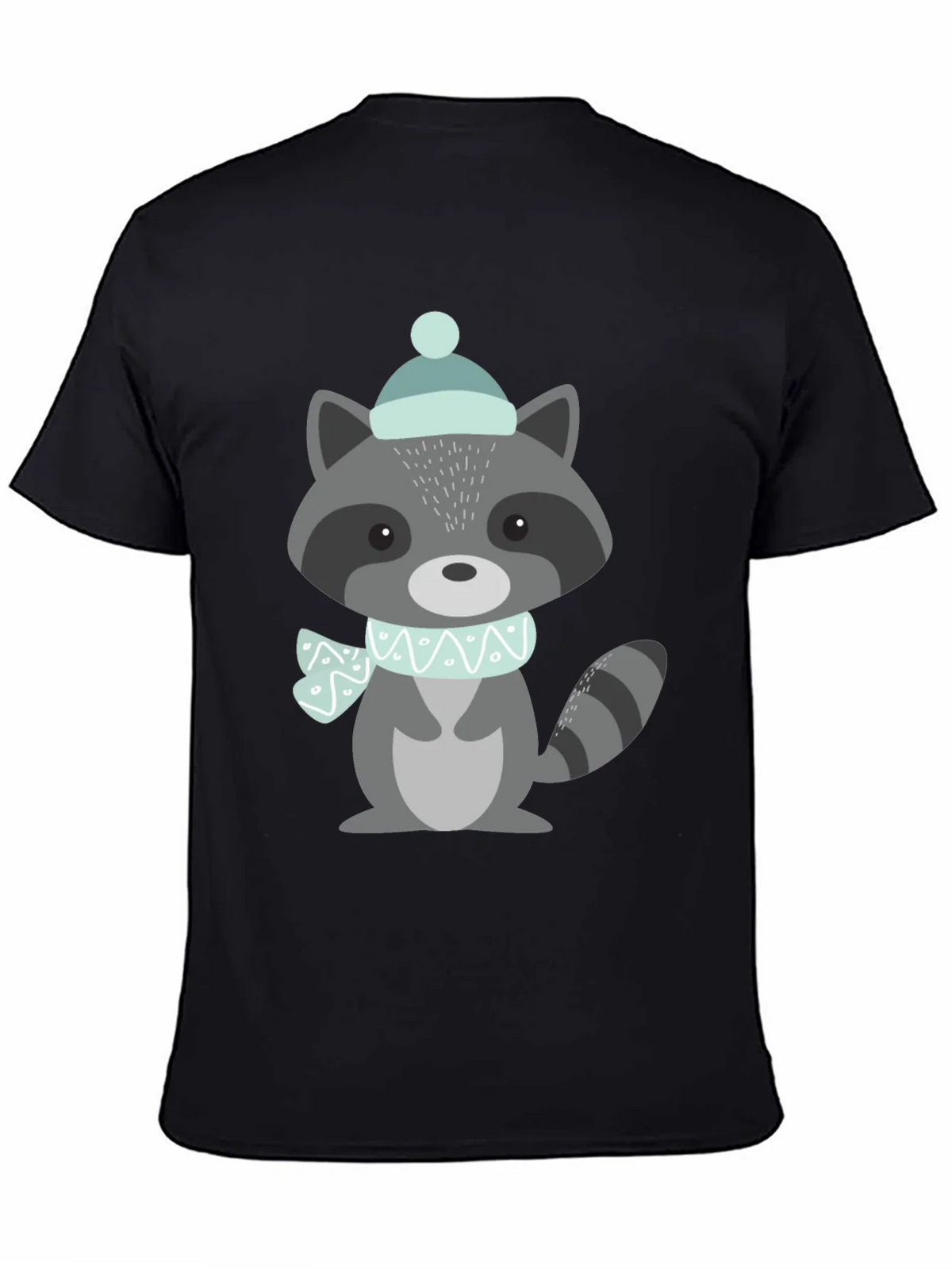 Cute Raccoon Winter Hat Graphic Tee