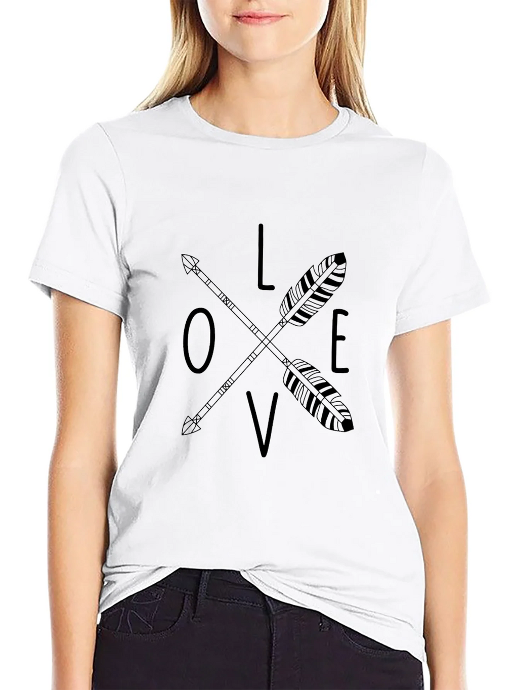 Love Arrow Graphic Tee - Black Casual T-Shirt product image 11