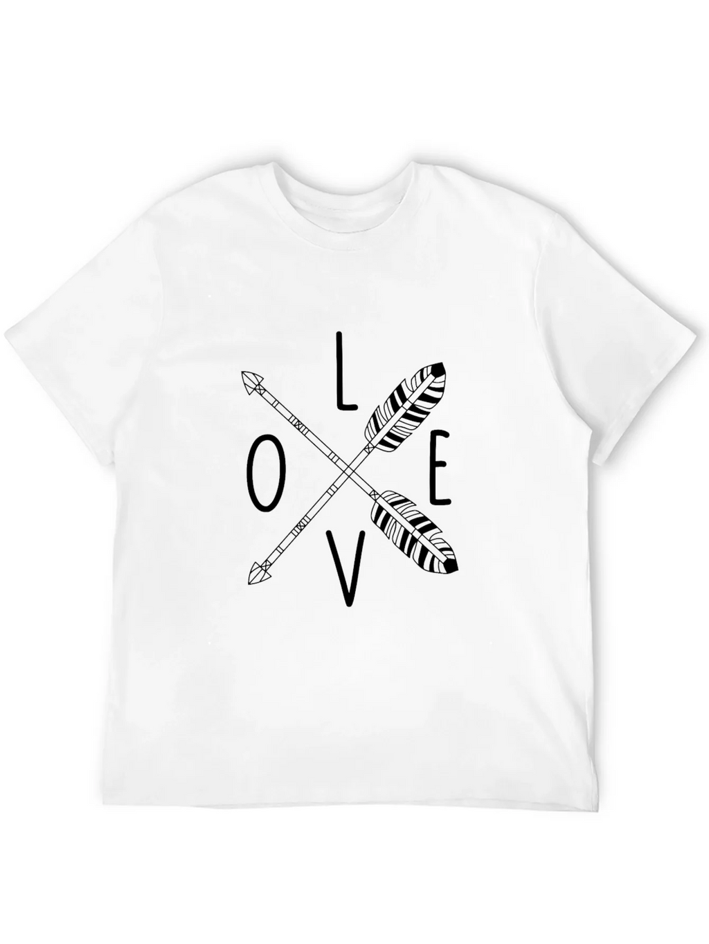 Love Arrow Graphic Tee - Black Casual T-Shirt product image 3