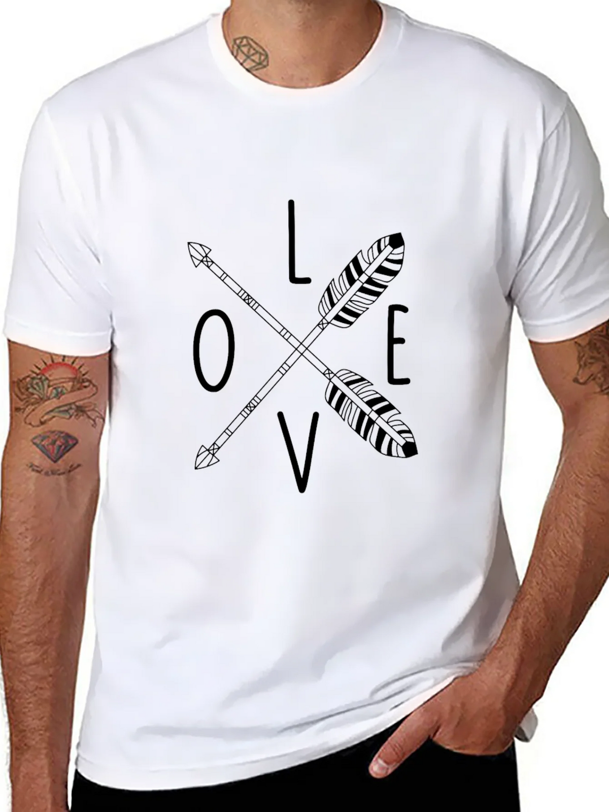 Love Arrow Graphic Tee - Black Casual T-Shirt product image 10