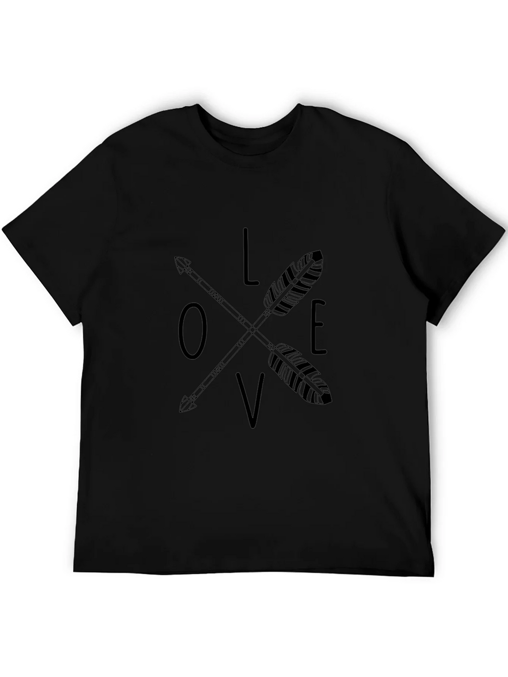 Love Arrow Graphic Tee - Black Casual T-Shirt product image 8