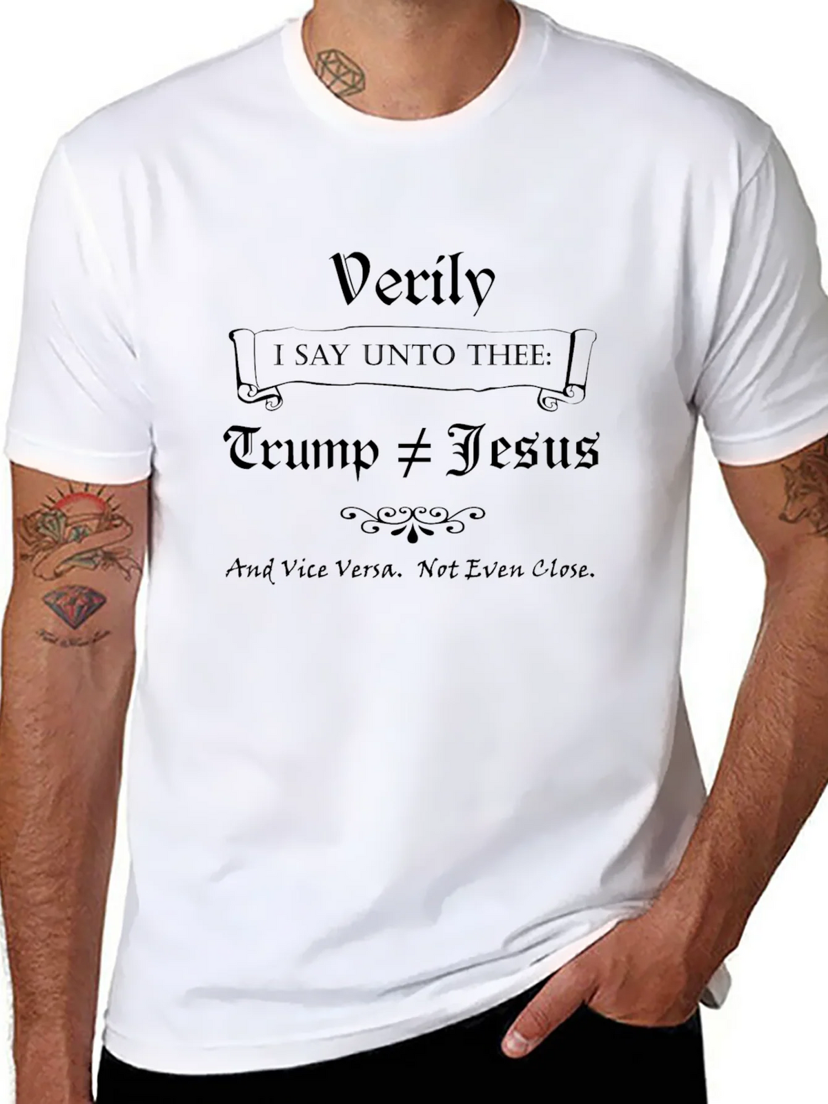 Trump Not Equal to Jesus Graphic T-Shirt product image 10