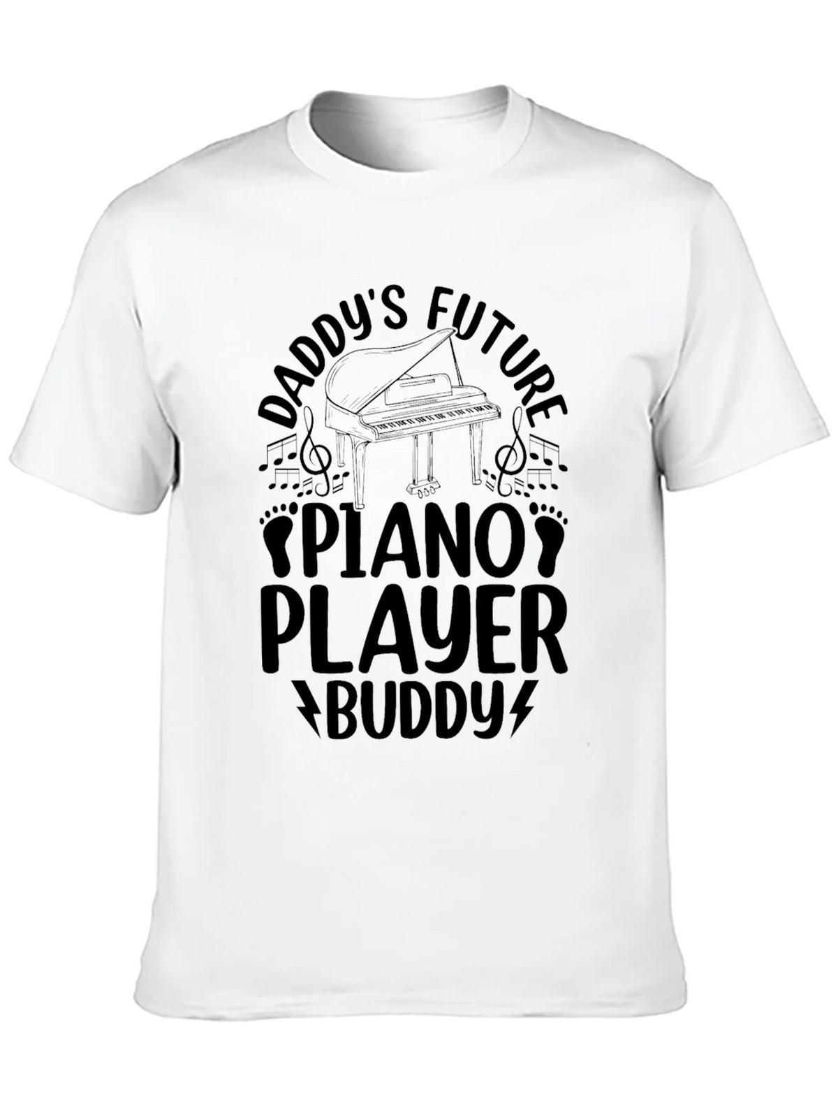 Daddys Future Piano Player Buddy Black T-Shirt product image 12