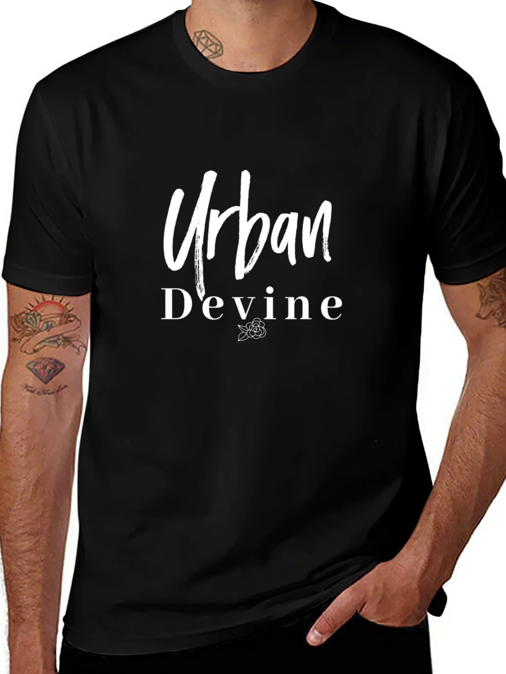 Urban Devine Black Graphic T-Shirt product image 1