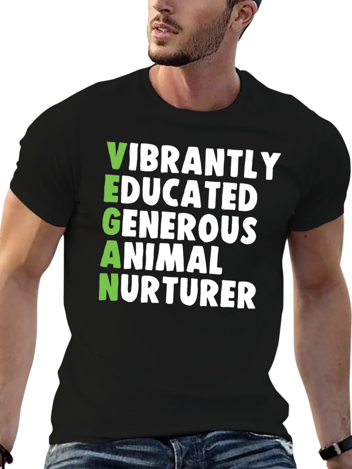 Vegan Vibrant Shirt - Educated Generous Animal Nurturer Tee product image 9