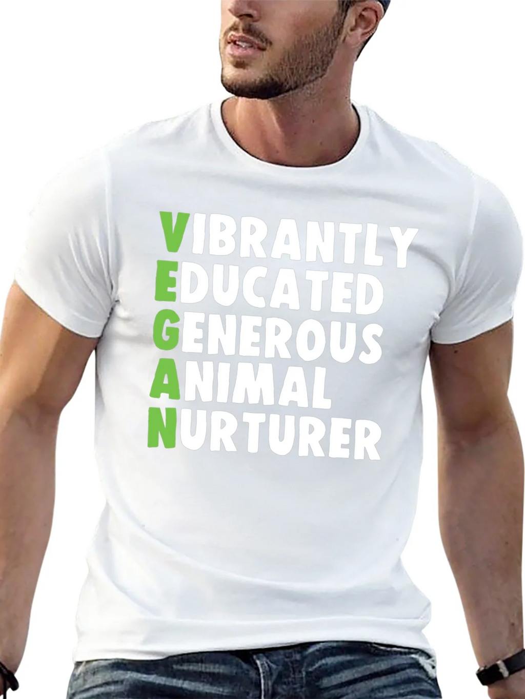 Vegan Vibrant Shirt - Educated Generous Animal Nurturer Tee product image 4