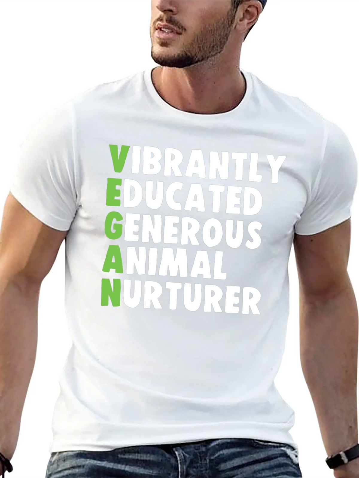 Vegan Vibrant Shirt - Educated Generous Animal Nurturer Tee product image 4