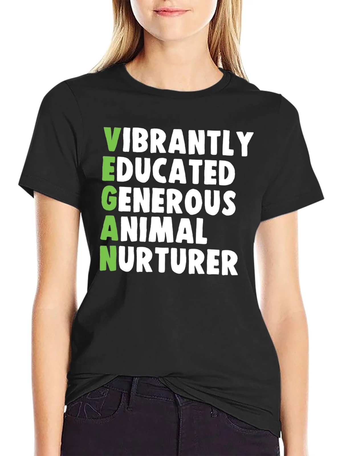 Vegan Vibrant Shirt - Educated Generous Animal Nurturer Tee product image 5