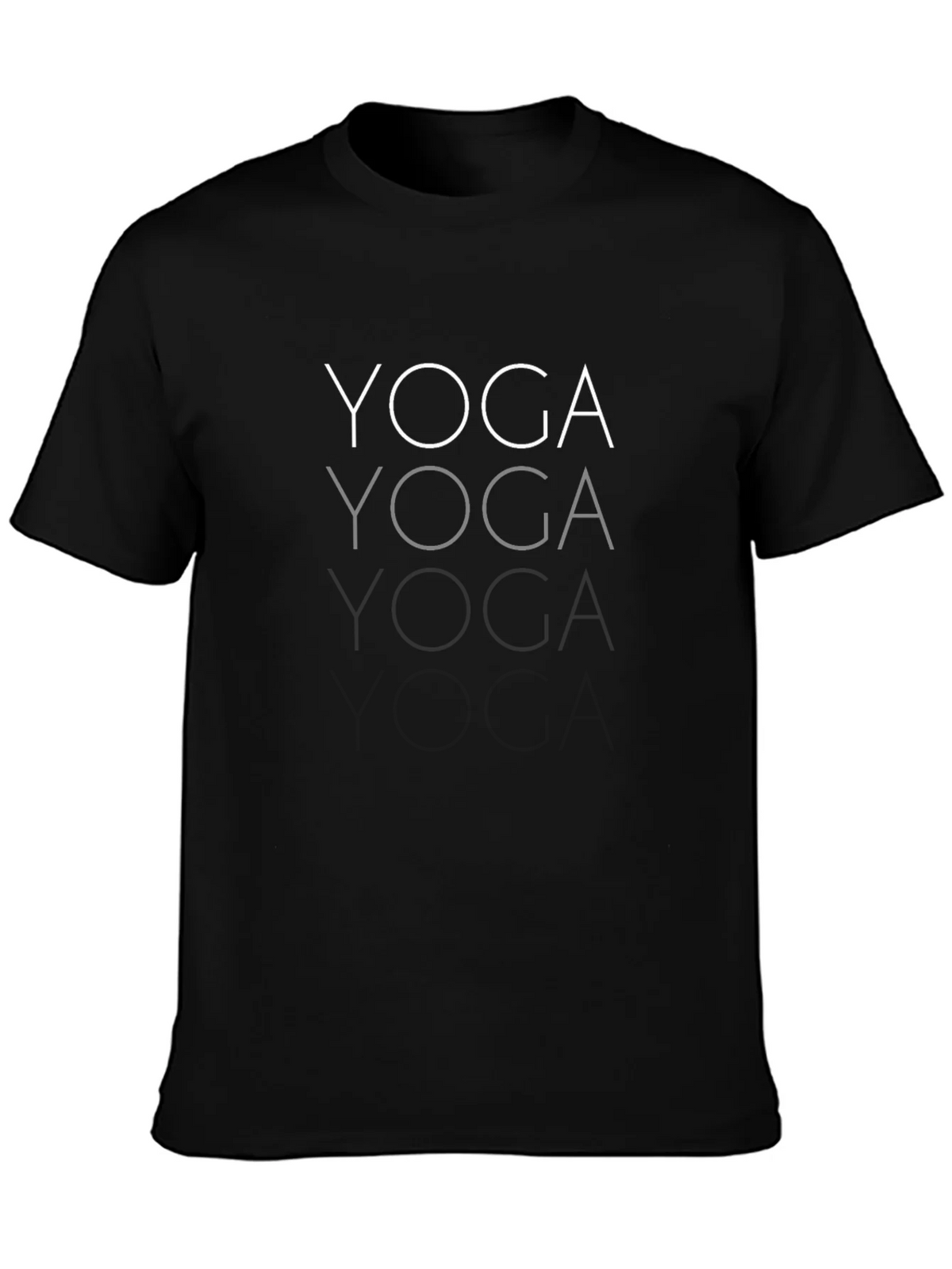 Mens Black Yoga Graphic T-Shirt product image 6