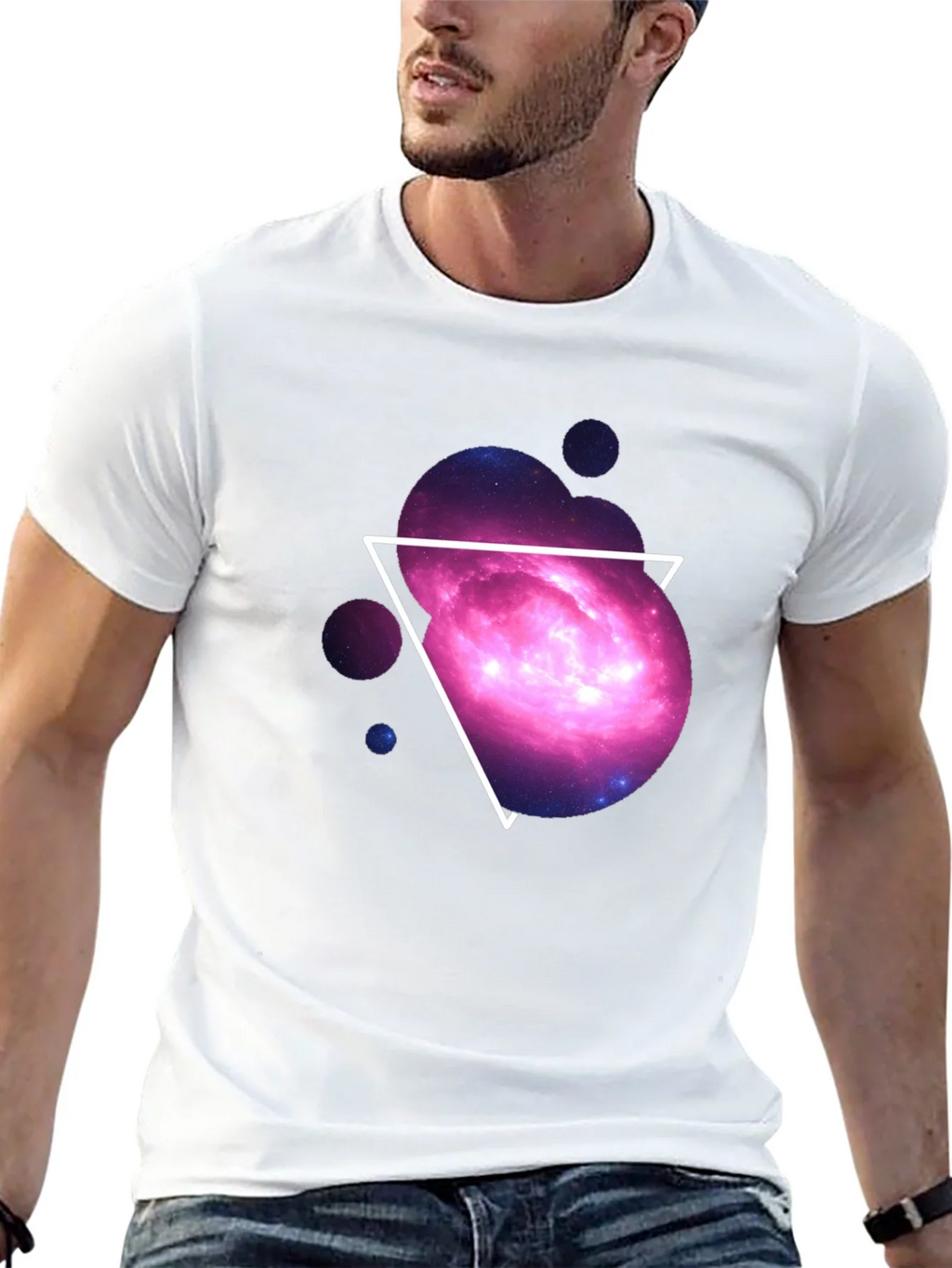 Galaxy Triangle Graphic Tee - Cosmic Style product image 4