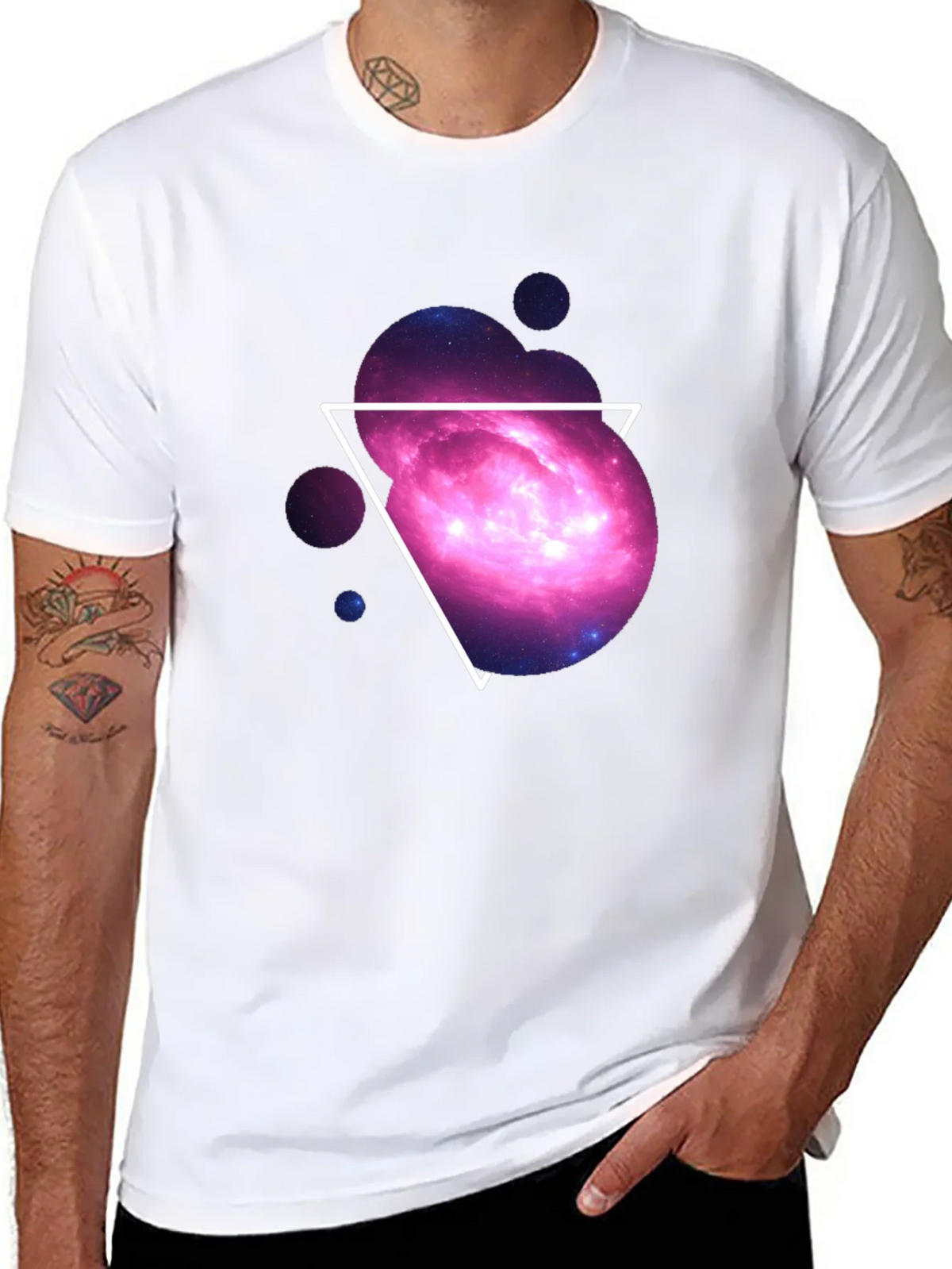 Galaxy Triangle Graphic Tee - Cosmic Style product image 10