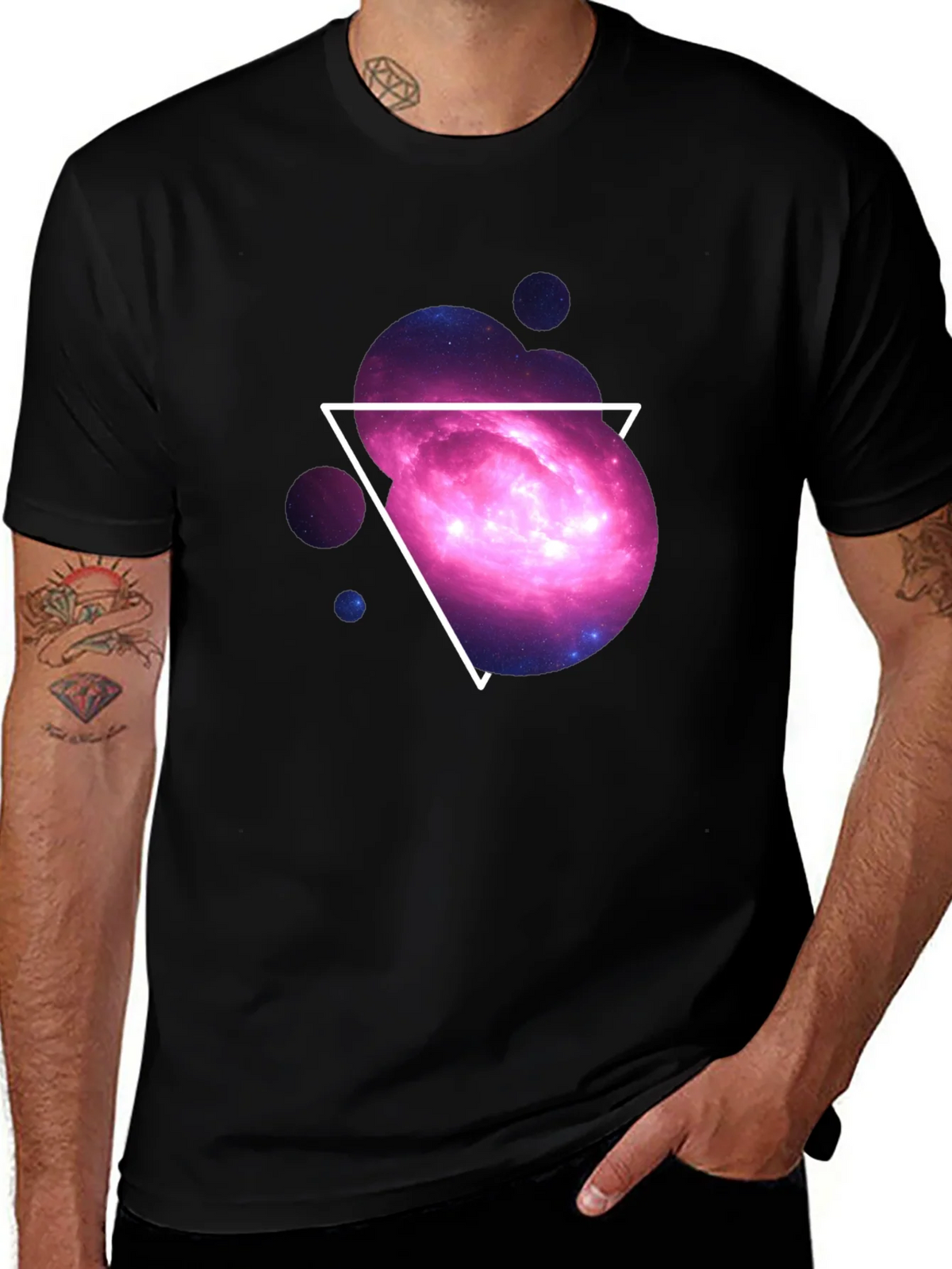 Galaxy Triangle Graphic Tee - Cosmic Style product image 1