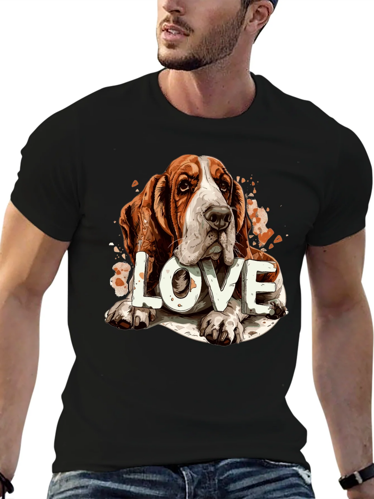 Basset Hound Love Graphic Tee product image 9