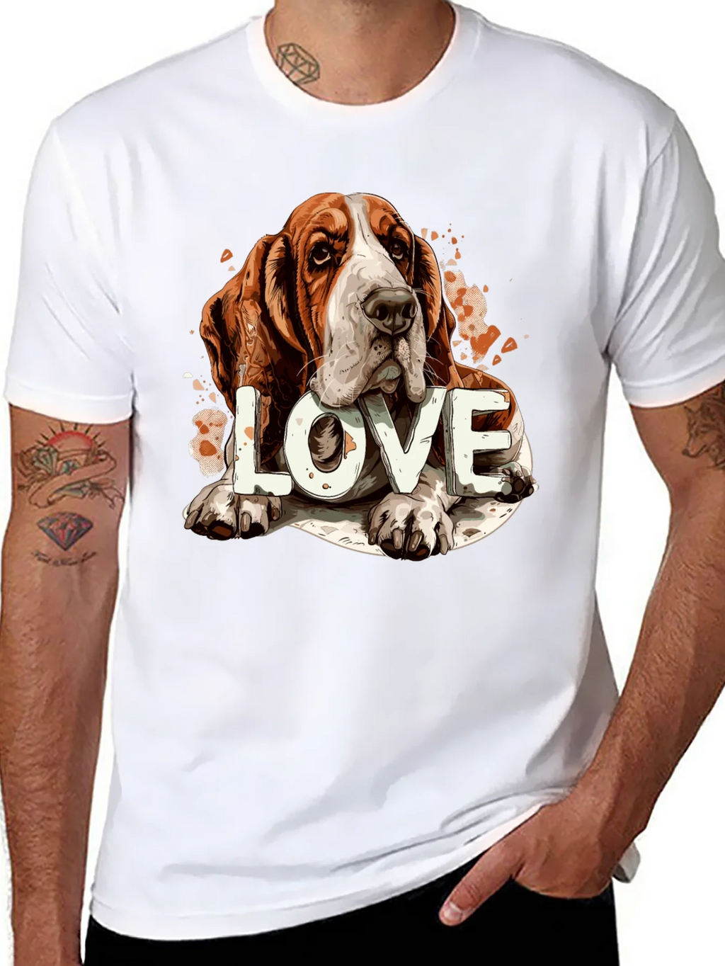 Basset Hound Love Graphic Tee product image 10