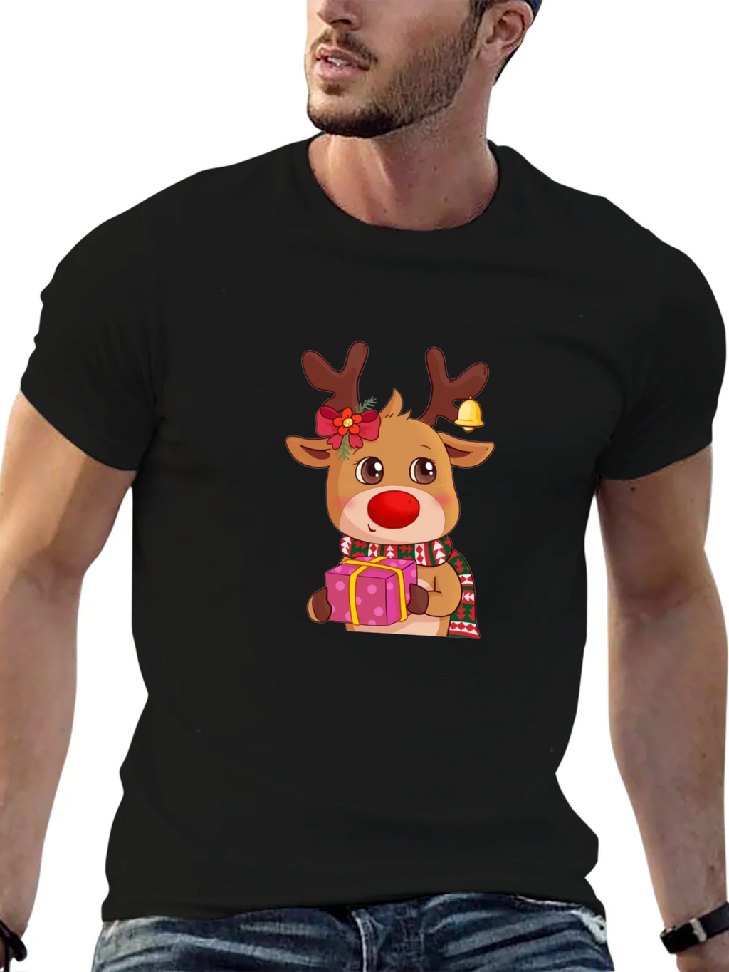Christmas Reindeer Graphic Tee product image 9