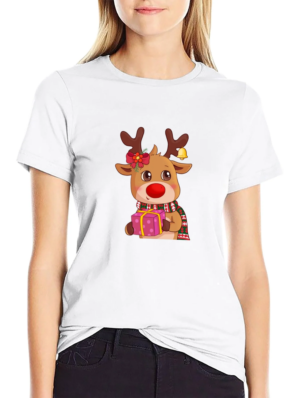 Christmas Reindeer Graphic Tee product image 11