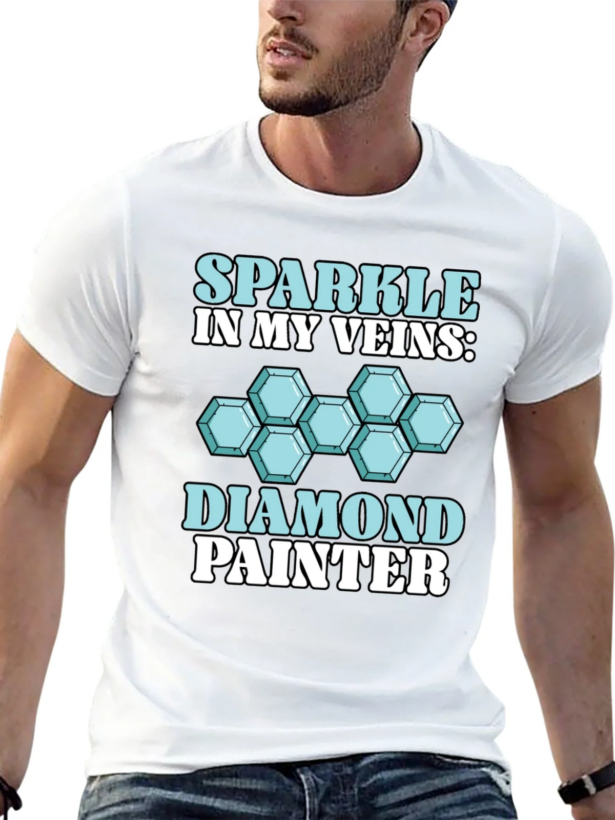 Diamond Painter T-Shirt: Sparkle in My Veins product image 4