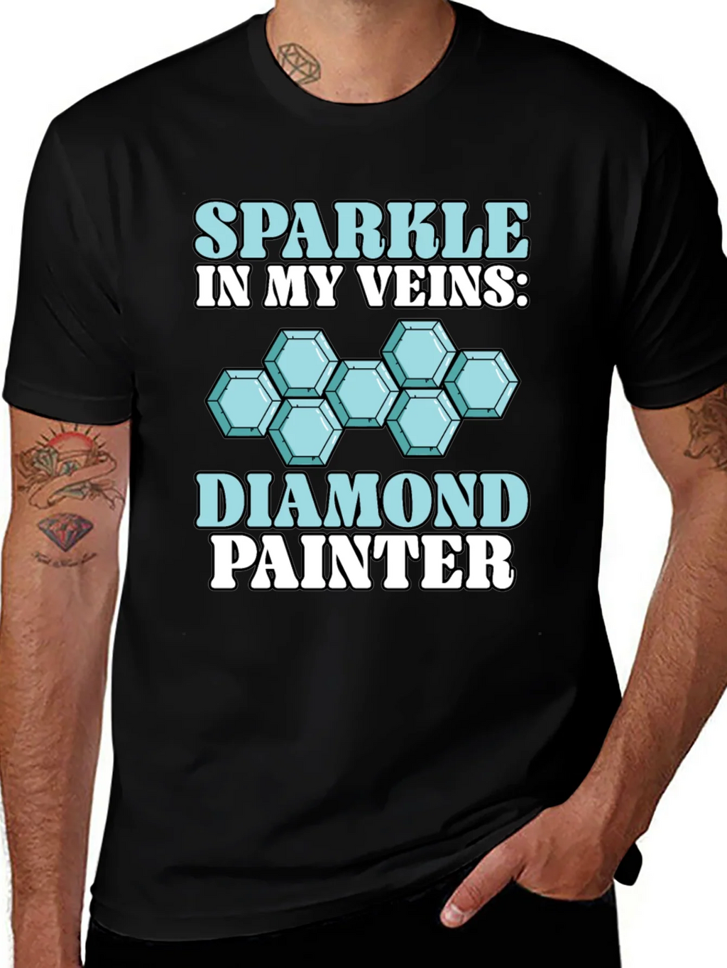 Diamond Painter T-Shirt: Sparkle in My Veins product image 1