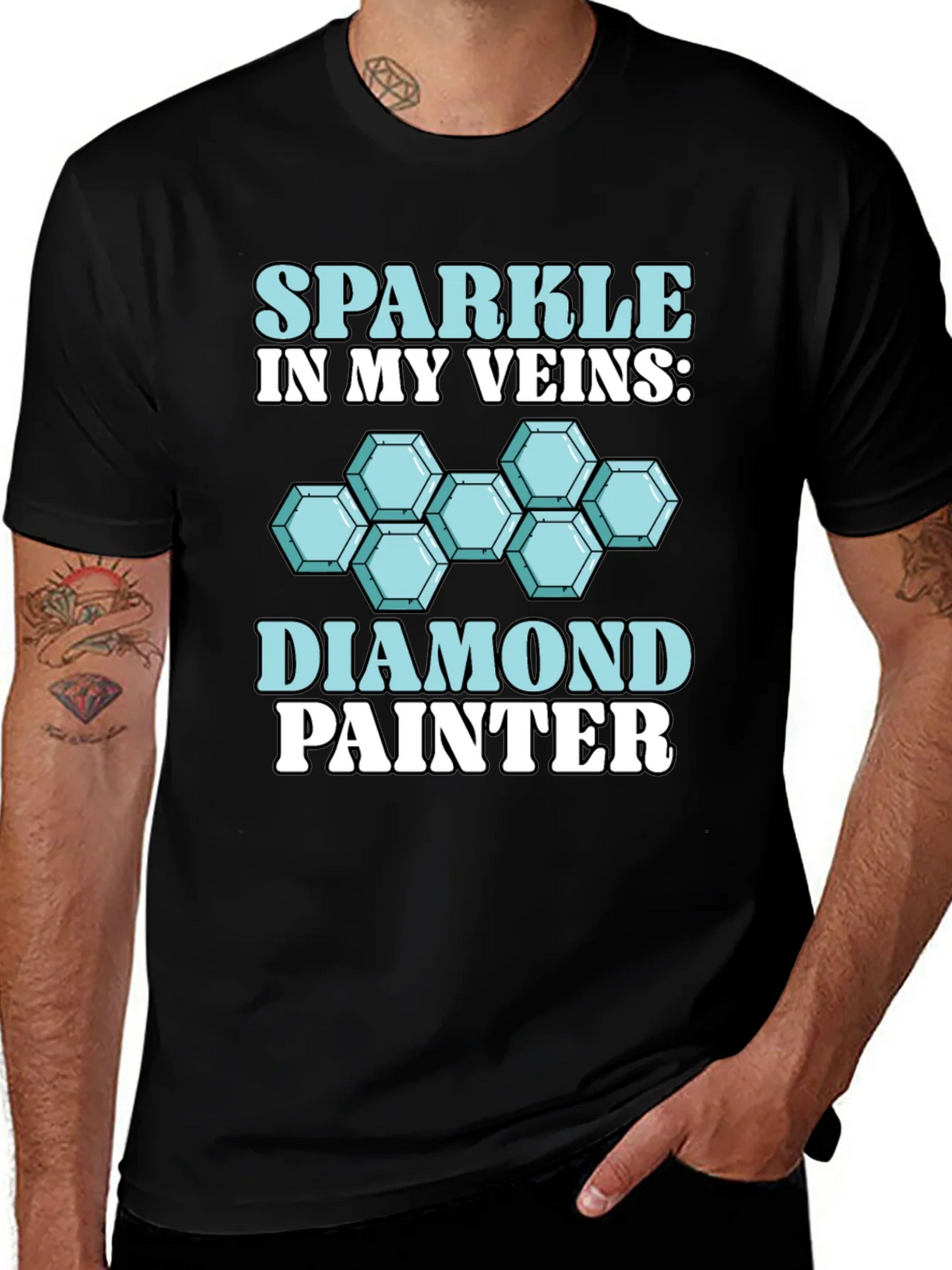 Diamond Painter T-Shirt: Sparkle in My Veins product image 1