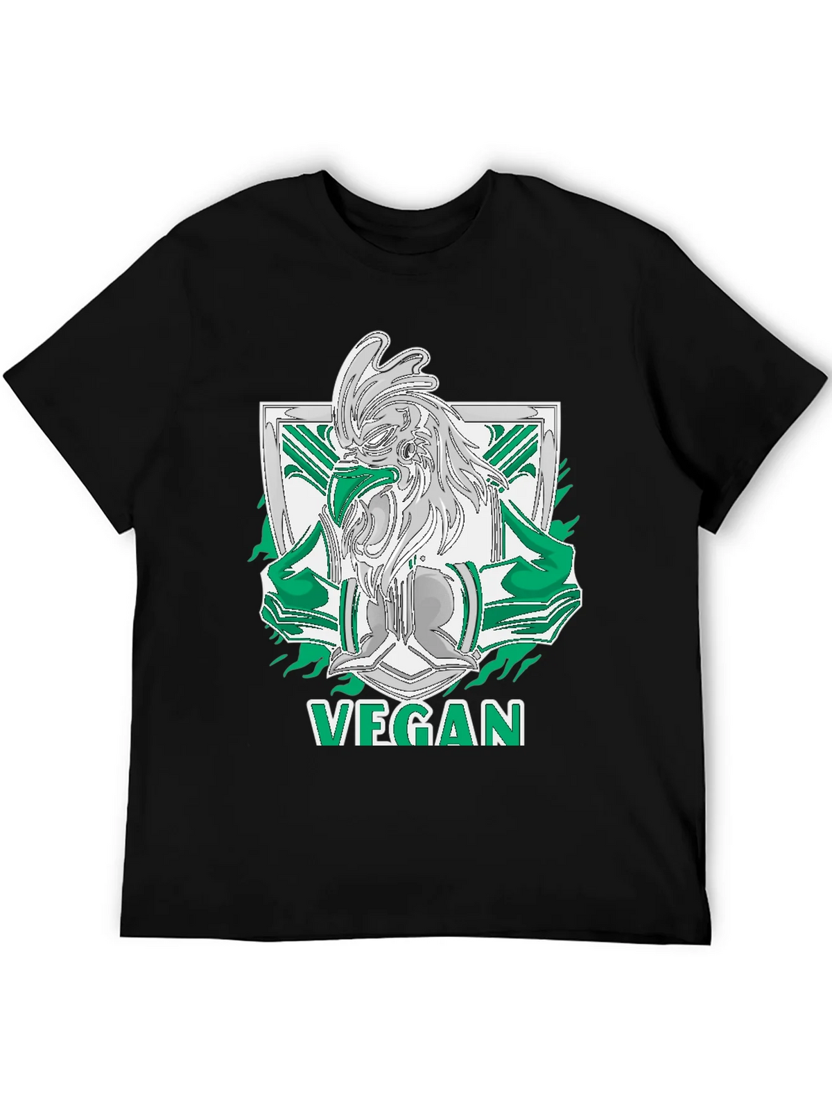 Vegan Rooster Graphic Tee - Black product image 8