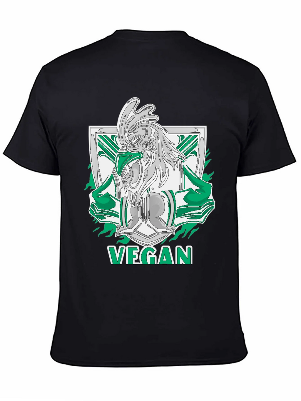 Vegan Rooster Graphic Tee - Black product image 7