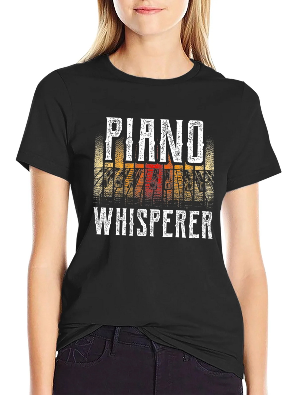 Piano Whisperer Graphic Tee - Musician T-Shirt product image 5