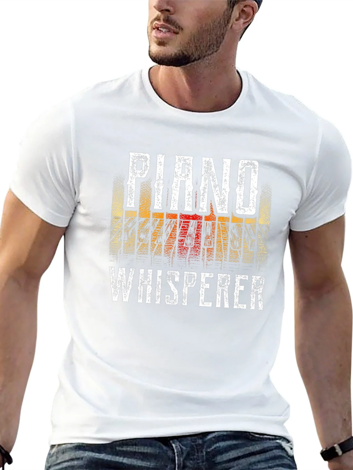 Piano Whisperer Graphic Tee - Musician T-Shirt product image 4