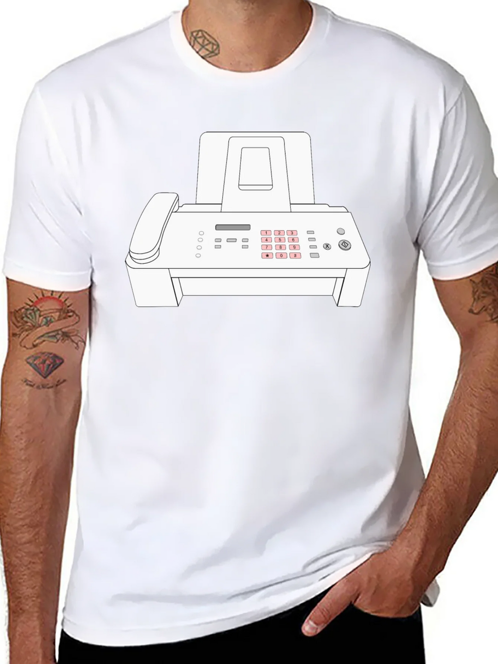 Fax Machine Graphic Tee - Retro Office Humor T-Shirt product image 9
