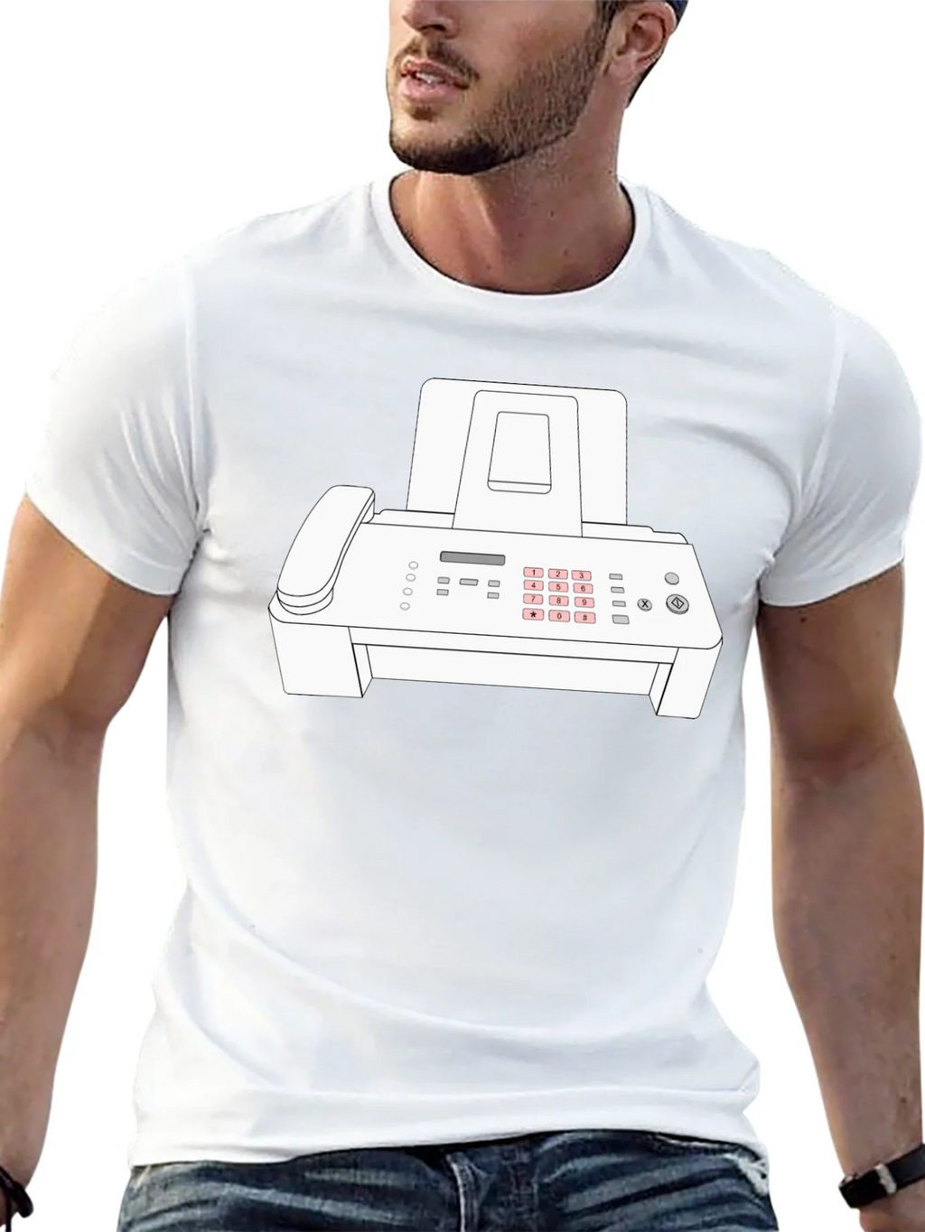 Fax Machine Graphic Tee - Retro Office Humor T-Shirt product image 4