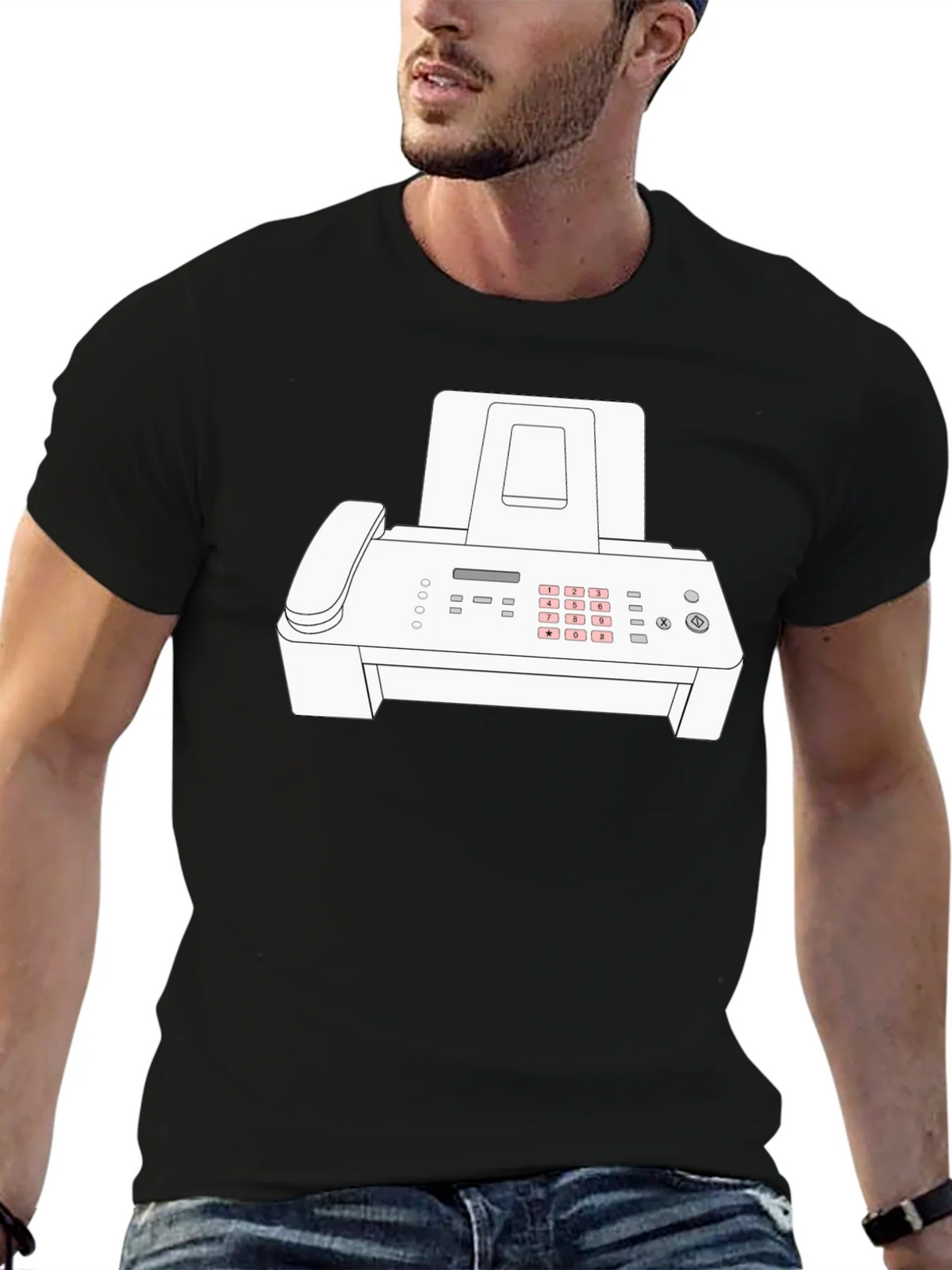 Fax Machine Graphic Tee - Retro Office Humor T-Shirt product image 8