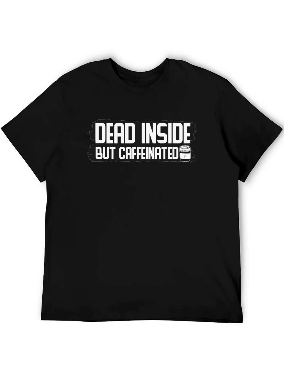 Dead Inside But Caffeinated Graphic Tee - Black Cotton product image 8