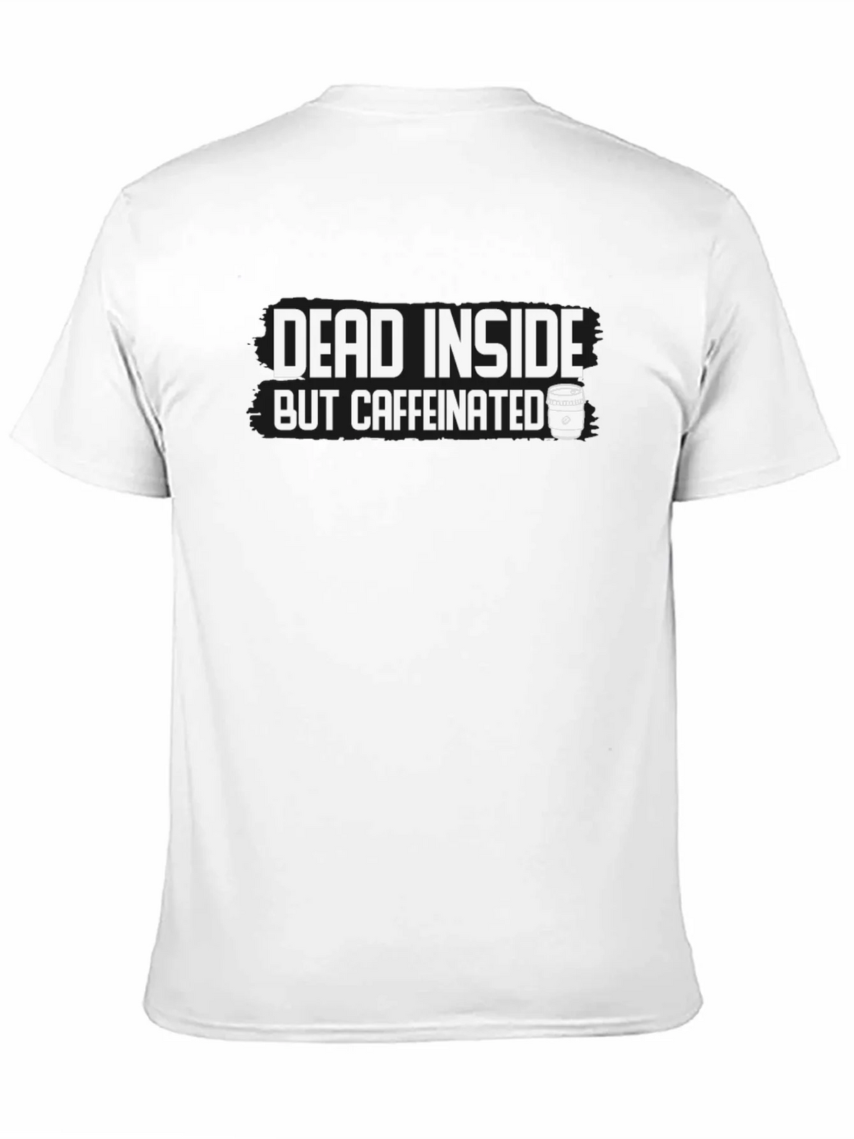 Dead Inside But Caffeinated Graphic Tee - Black Cotton product image 2