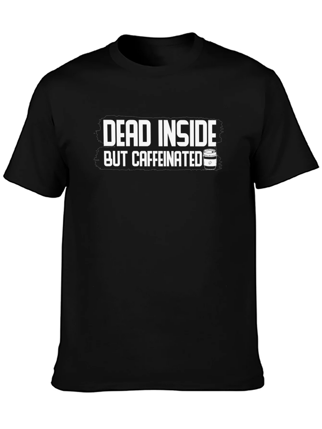 Dead Inside But Caffeinated Graphic Tee - Black Cotton product image 6