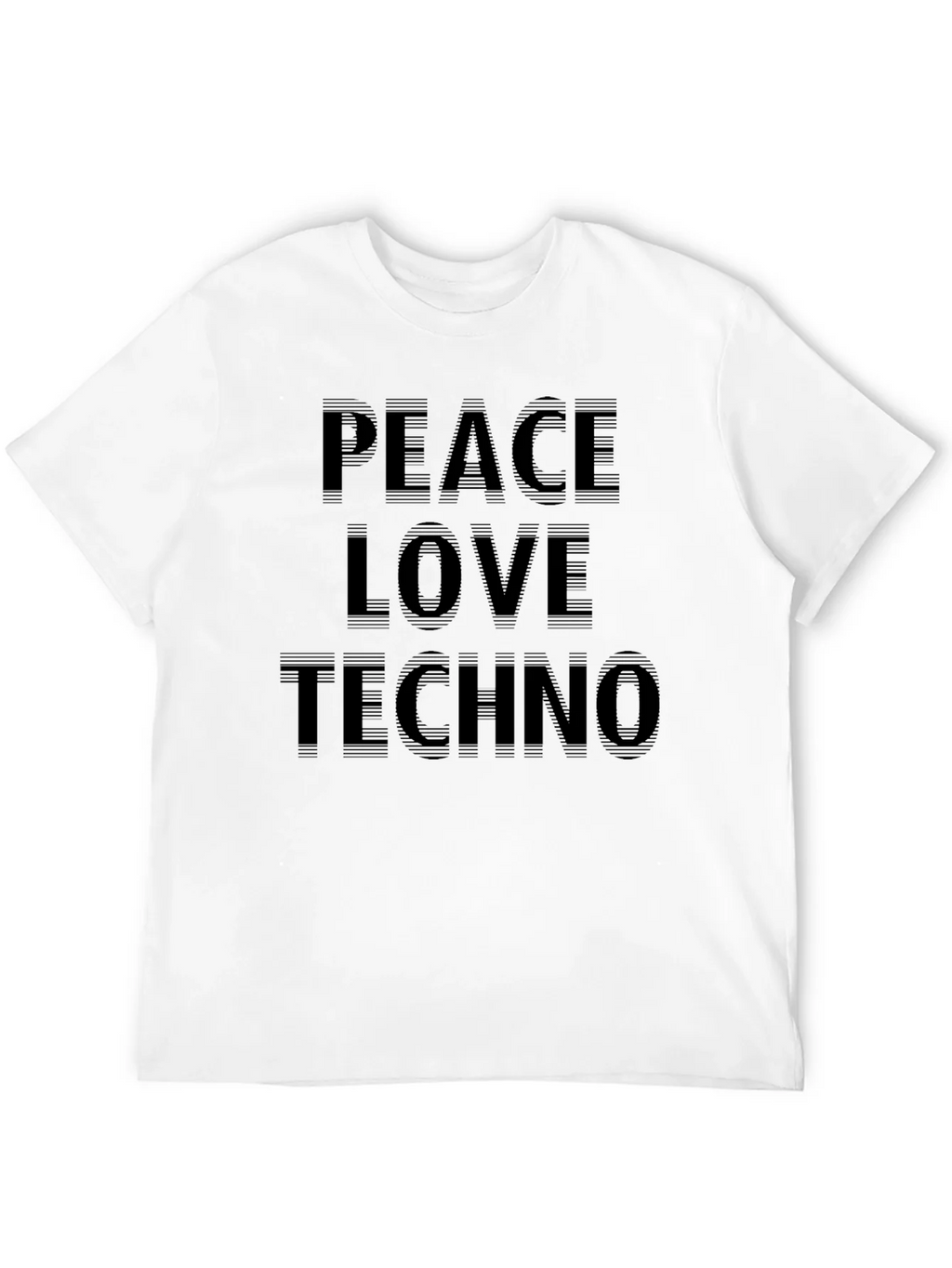 Peace Love Techno Black T-Shirt product image 3