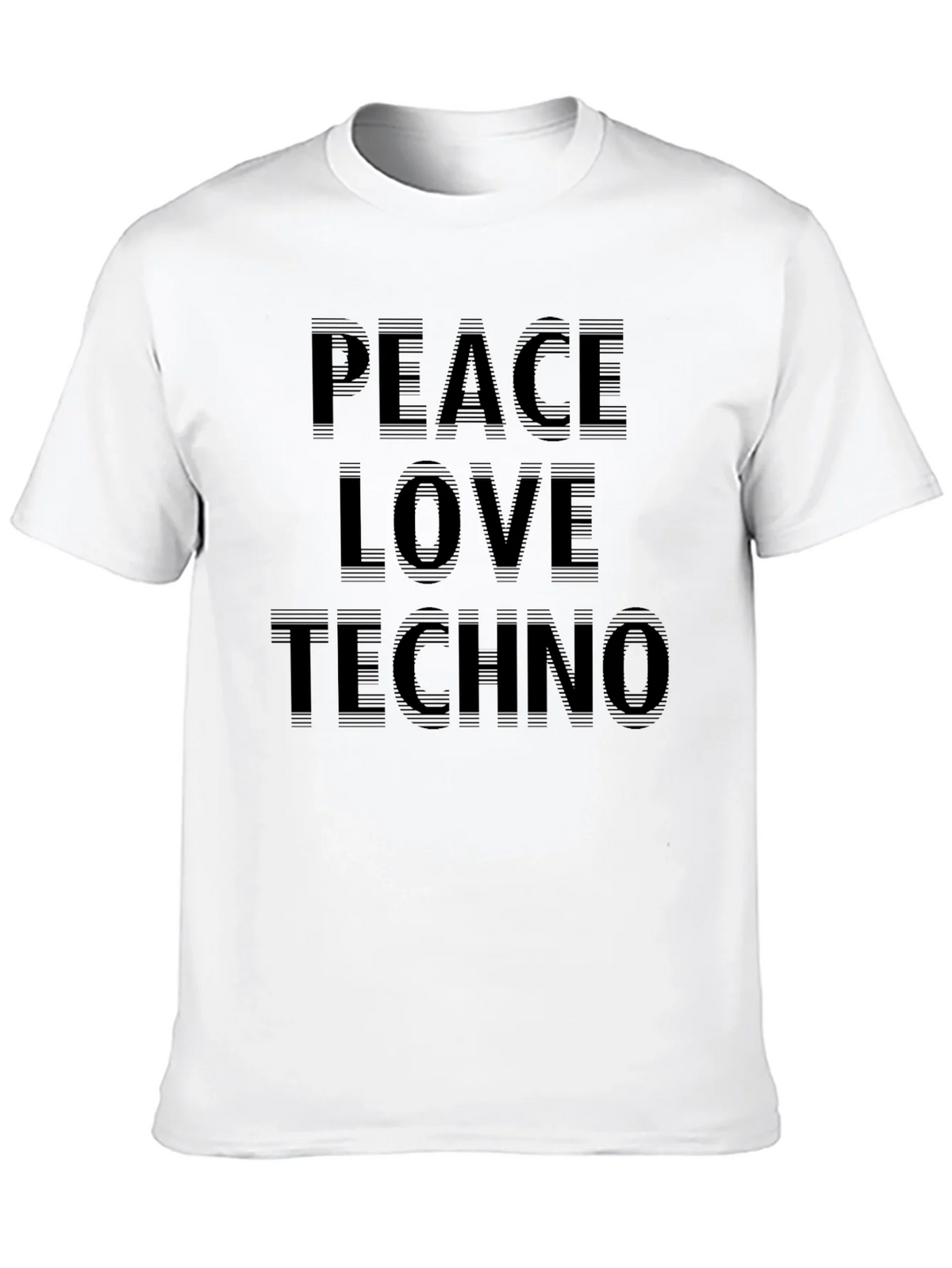 Peace Love Techno Black T-Shirt product image 12