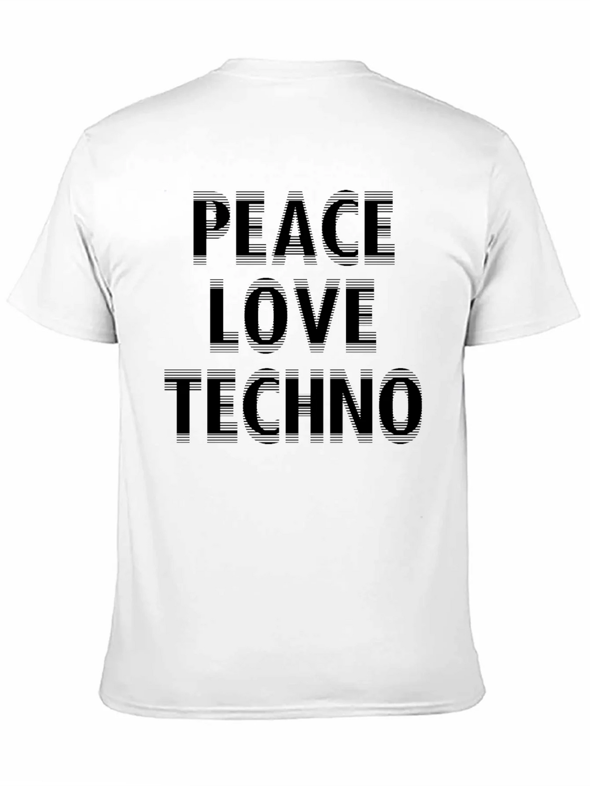 Peace Love Techno Black T-Shirt product image 2