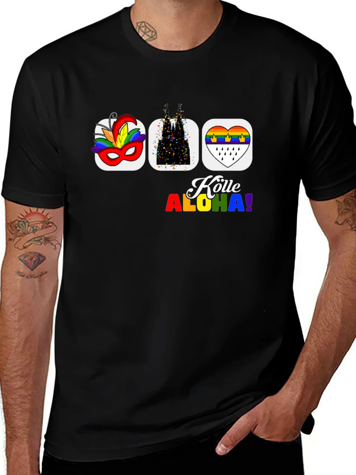 Köln Carnival Pride T-Shirt - Black Graphic Tee product image 1