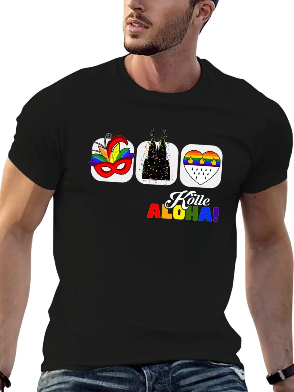 Köln Carnival Pride T-Shirt - Black Graphic Tee product image 9