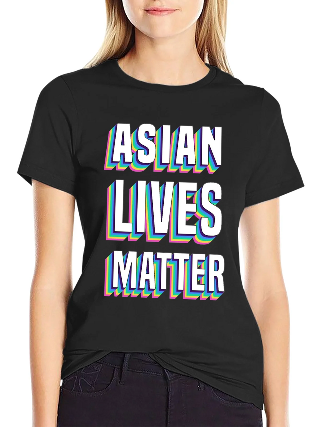 Asian Lives Matter Graphic Tee - Black product image 5
