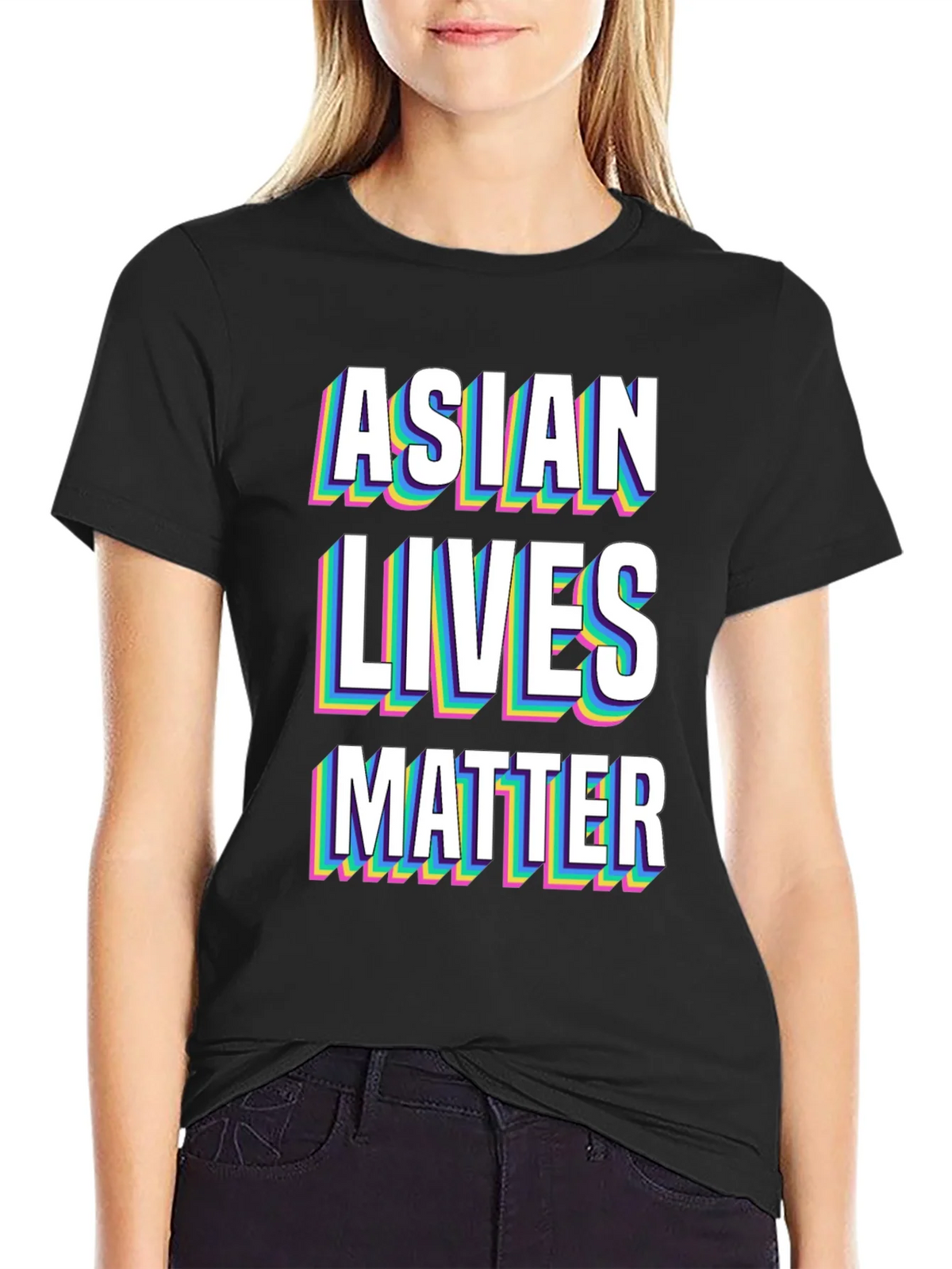 Asian Lives Matter Graphic Tee - Black product image 5