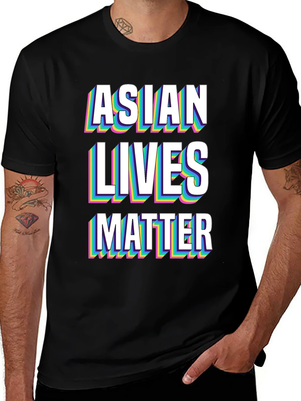 Asian Lives Matter Graphic Tee - Black product image 1
