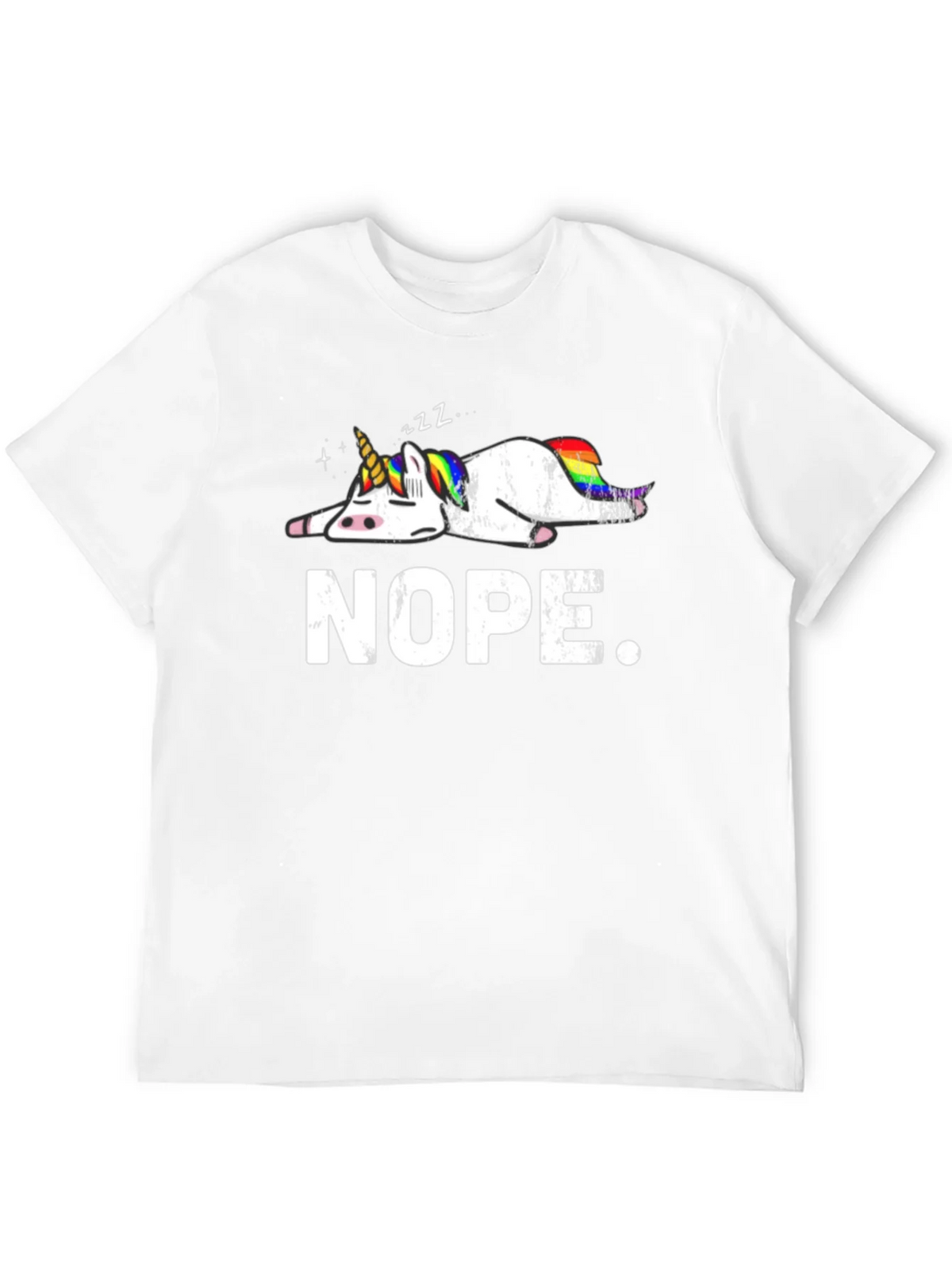 Nope Lazy Unicorn Graphic T-Shirt product image 3