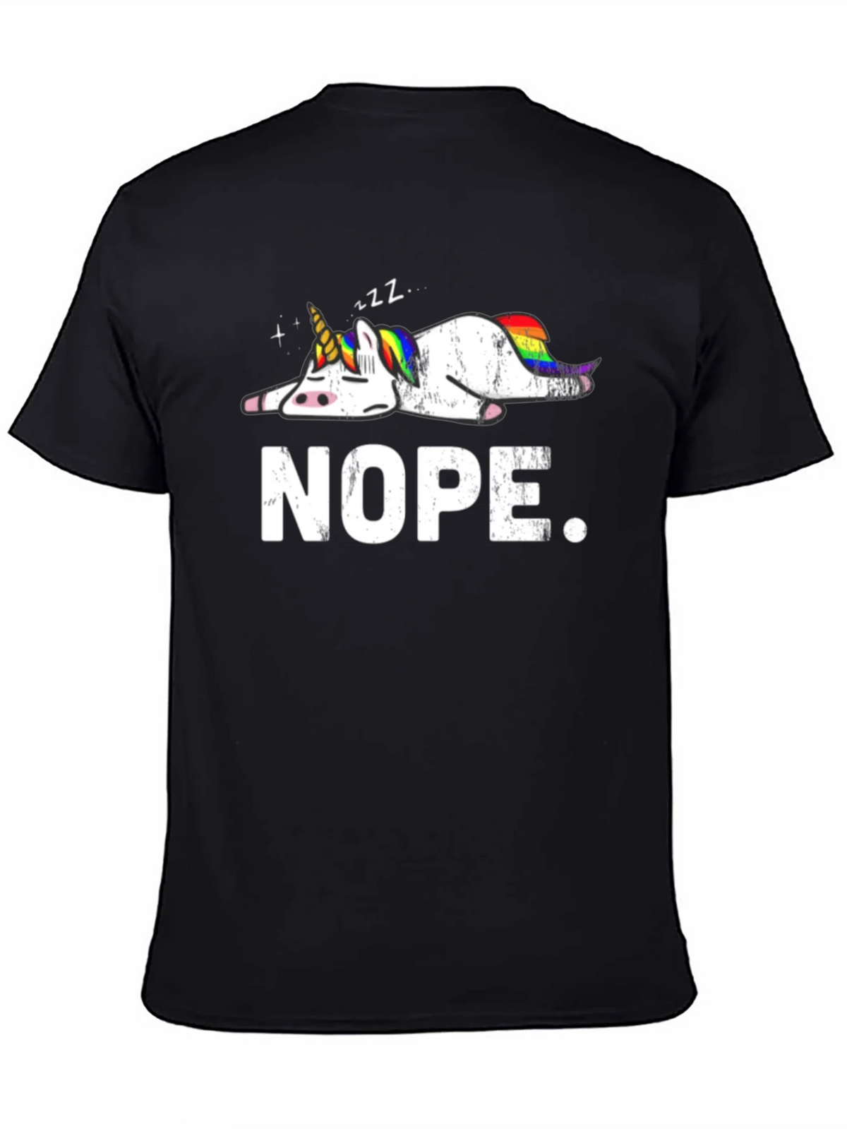 Nope Lazy Unicorn Graphic T-Shirt product image 7