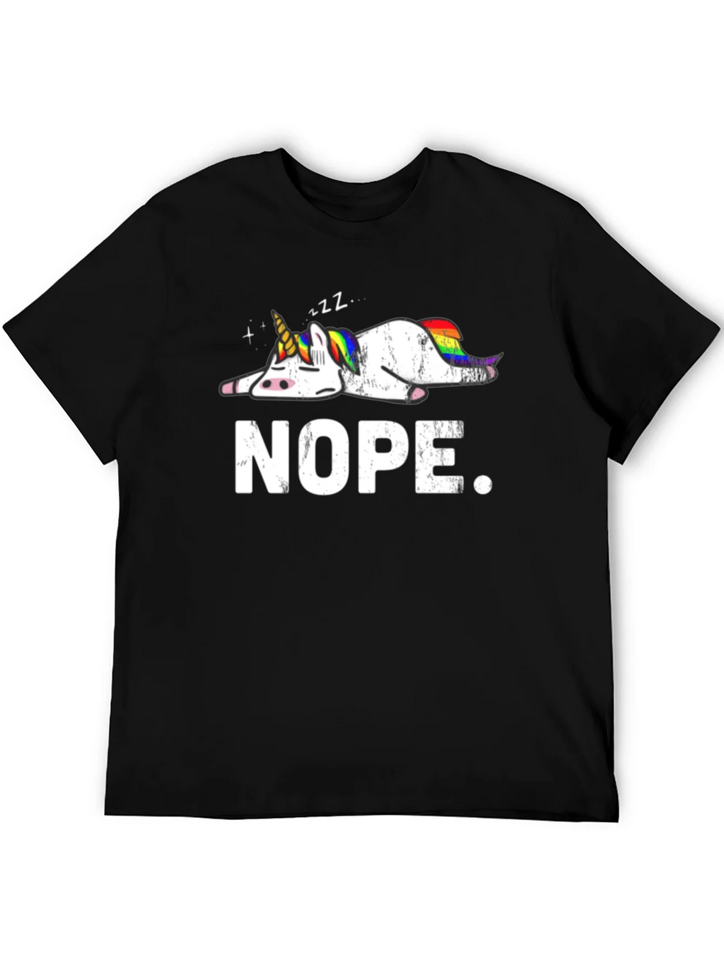 Nope Lazy Unicorn Graphic T-Shirt product image 8