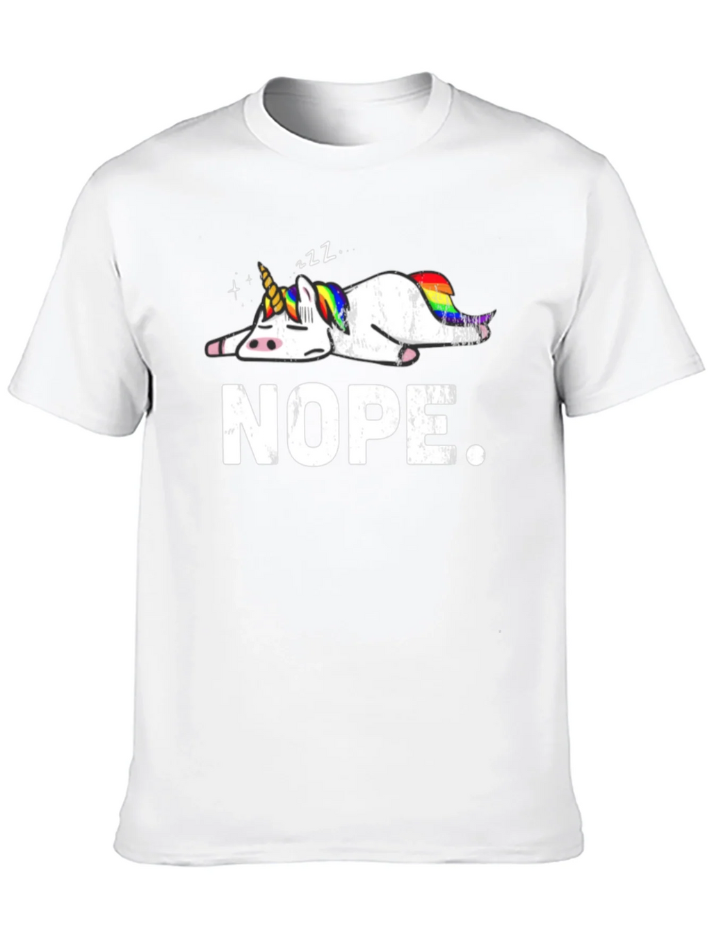 Nope Lazy Unicorn Graphic T-Shirt product image 12