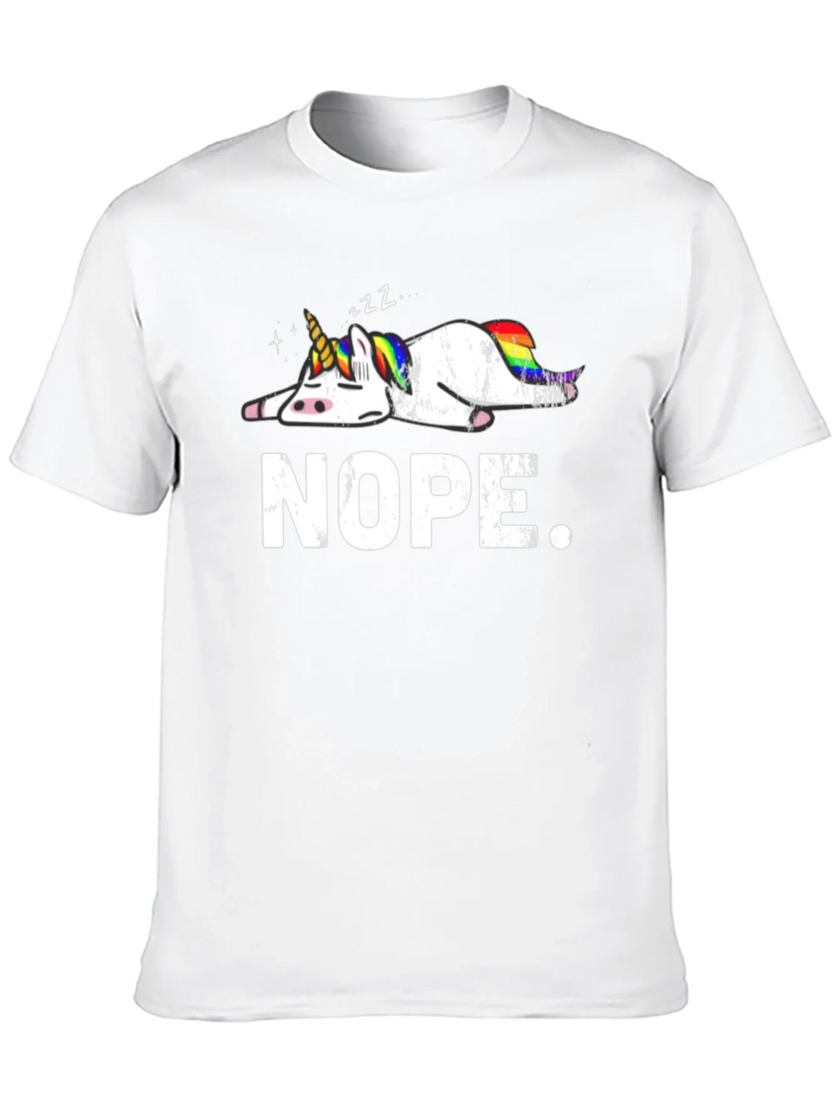 Nope Lazy Unicorn Graphic T-Shirt product image 12
