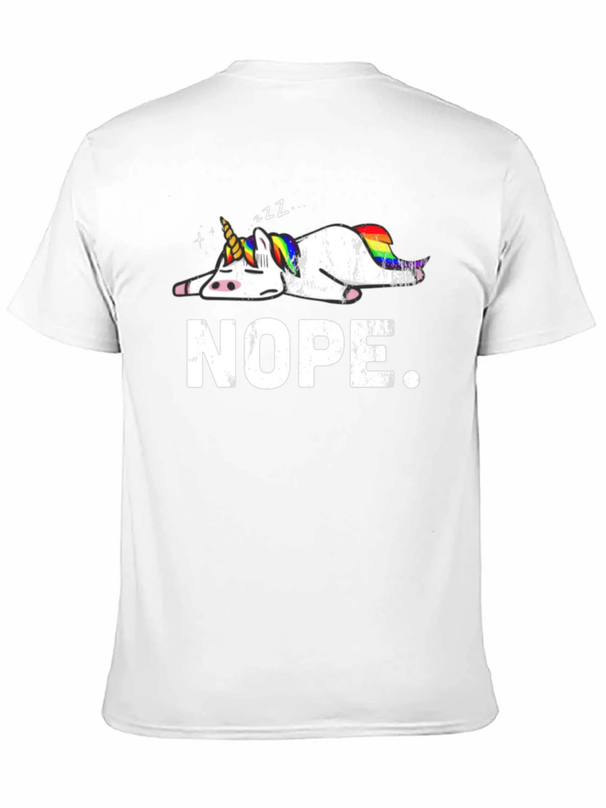 Nope Lazy Unicorn Graphic T-Shirt product image 2